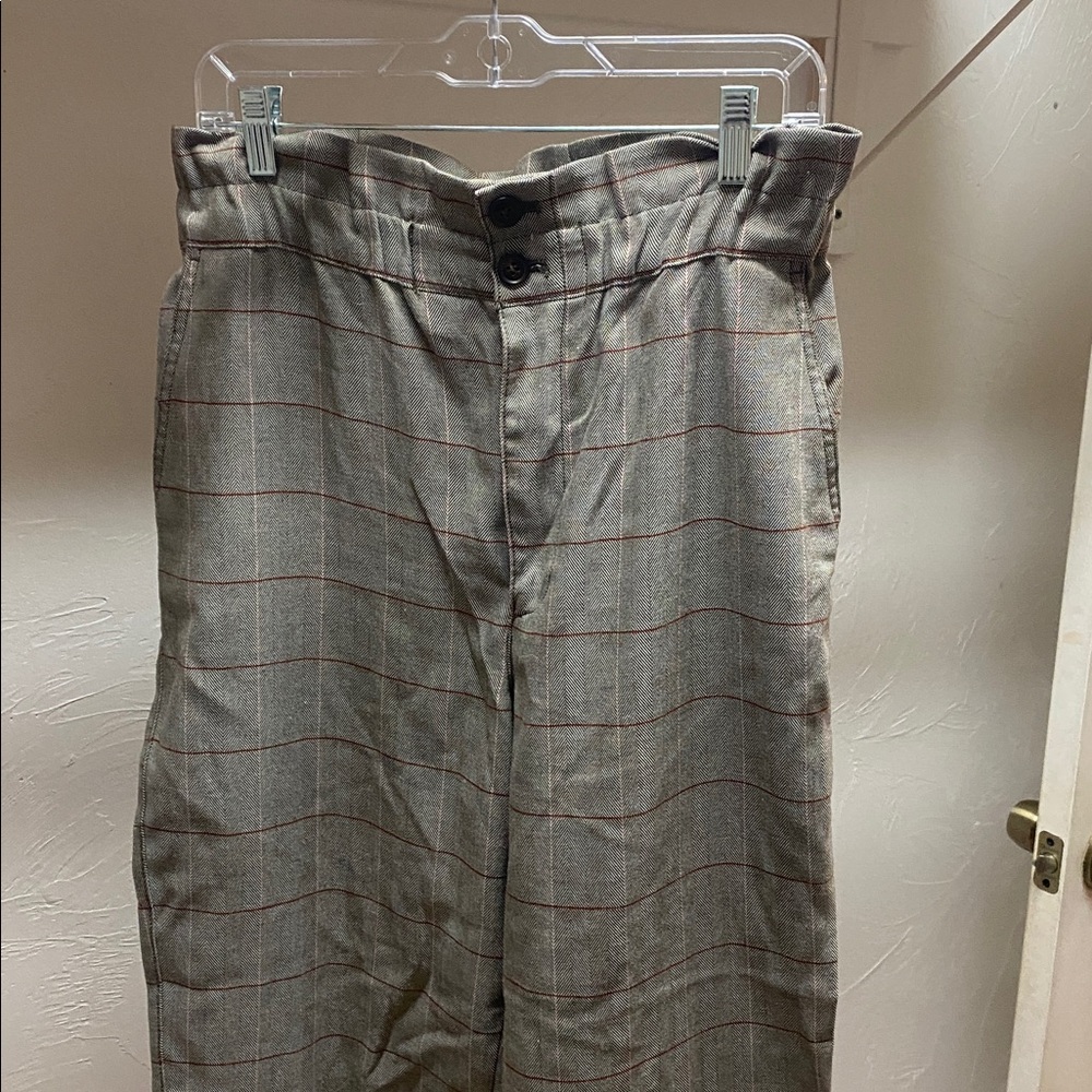 Madewell Brown Plaid Trousers